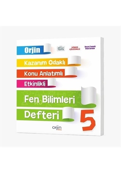 Kurmay Yayınları Orjin 5. Sınıf Fen Bilimleri Defter