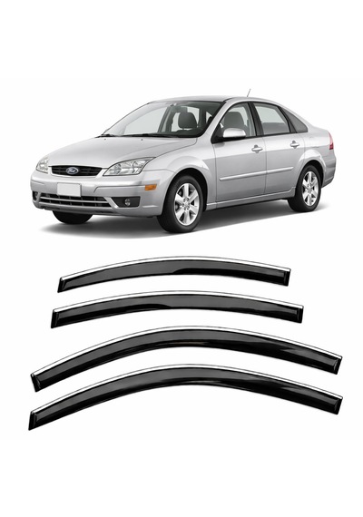 Ford Focus 2004-2011 Slim Krom Cam Rüzgarlığı 4 Parça