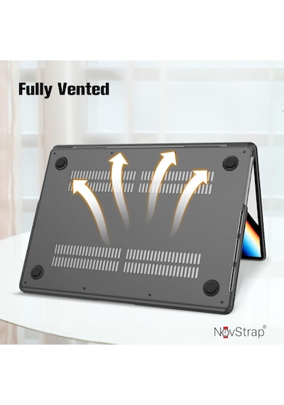 Novstrap Apple Uyumlu MacBook Pro 14 İnç M5 Çip A3434 İle Kılıf Sert Parlak Koruma Kapağı Siyah Karışık Çok Renkli