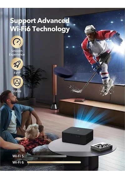 TaoTronics TT-SP011 LED Projeksiyon 1080P Ev Sinema, WiFi, Bluetooth  Lisanslı Google TV