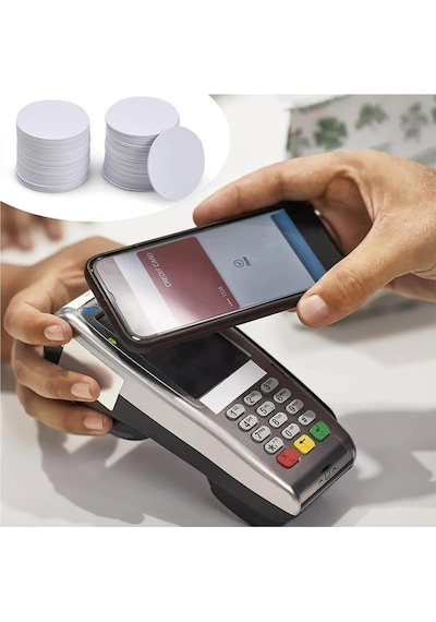 Koodmax - 10 Adet - Ntag215 Nfc Coin Kart 13.56mhz 504 Byte 25mm - Yeniden Yazılabilir Tagmo Amiibo Uyumlu