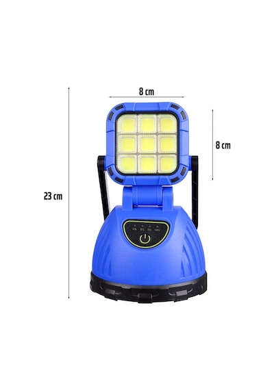 Pm-8033c 6 Modlu El Feneri Ve Işıldak Acil Durum Lambası Solar Şarjlı