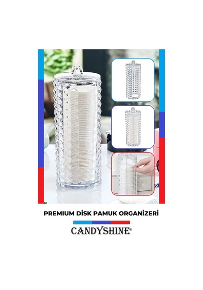Diamond Premium Disk Pamukluk Organizer Kozmetik Düzenleyicii
