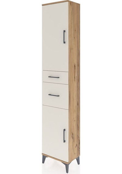 Arges Dolap 4 Raflı 2 Çekmeceli 2 Kapaklı 44x30x221 Çam-aytaşı Çam