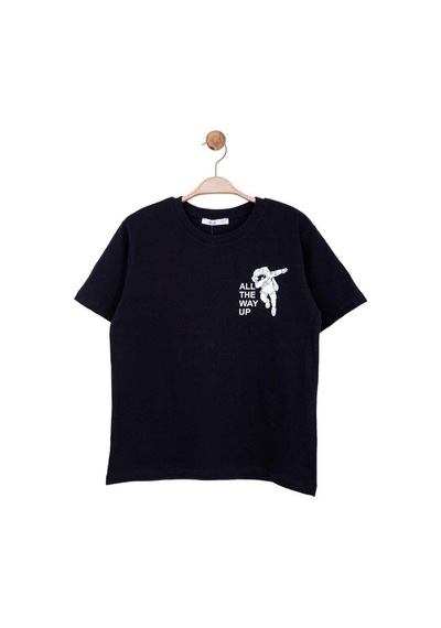 Nk Kids Erkek Çocuk Pamuklu All The Way Up Yazılı T-shirt-14001-siyah Siyah