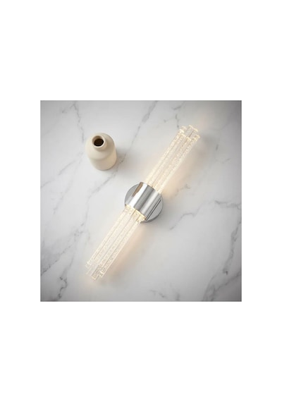 Matrix 8 Led Duvar Apliği Modern Ve Şık Tasarım Aplik Gümüş Gövde Beyaz Led Gümüş Kasa Beyaz Led
