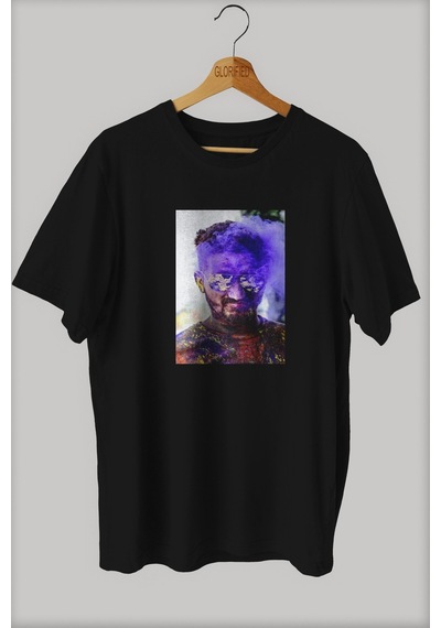Noıssey -wed Boğaz Tasarım Baskılı Oversize T-shirt Tişört Sokak Tarzı Siyah