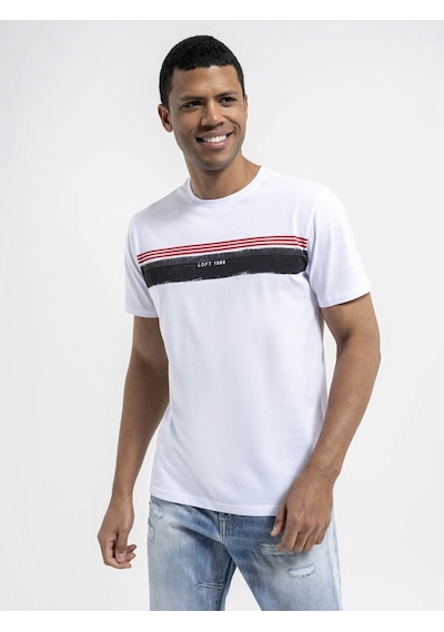 Loft Erkek T-shirt Beyaz-kırmızı Lf2036416 24yp69000459 P69515 Beyaz - Kırmızı