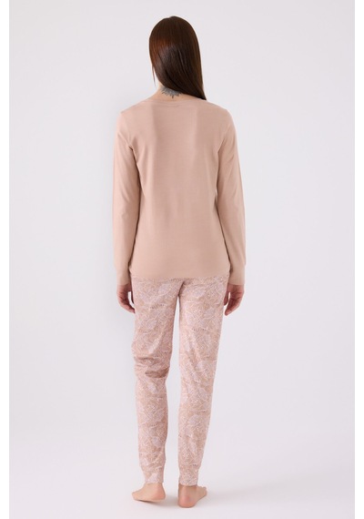 Pierre Cardin Kadın Kahverengi Pijama Takımı Pc8878-s-v1 Kahverengi