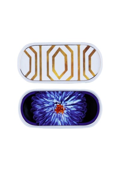 Luckyart Marian 2'li Bone 21 Cm Oval Servis Tabağı Seti Çok Renkli
