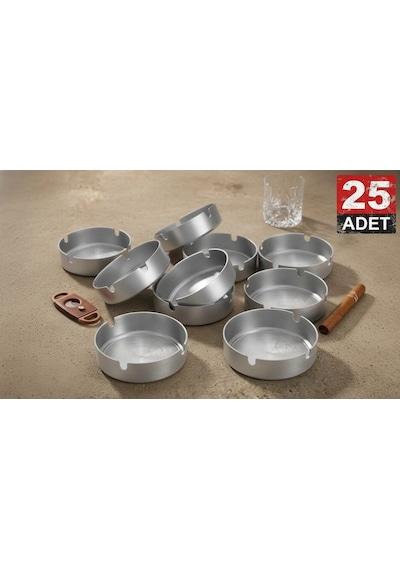 25 Adet Krom Küllük Seti 10cm Otel -restaurant- Cafe