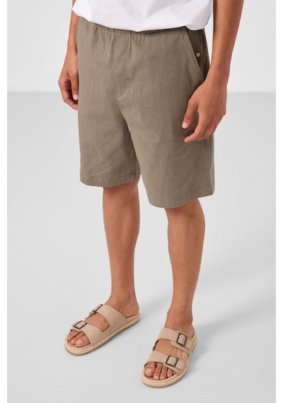 Tommylife Camel Standart Fit Dokuma Hafif Esnek Chino Erkek Şort - 81291 Camel