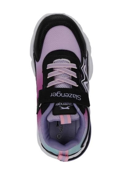 Slazenger Explorer I Kız Çocuk Cırt Cırtlı Siyah / Mor Günlük Spor Ayakkabısı Siyah - Mor