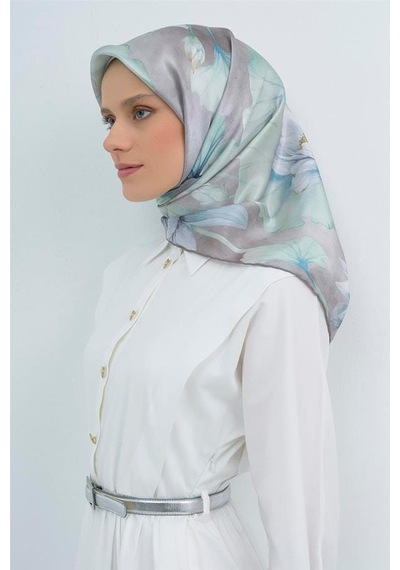 Armine İpek Eşarp 2026 Yaz - 9505-31 Gri Twill