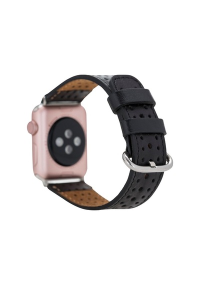 Bouletta Watch Uyumlu Deri Kordon 38-40-41Mm Rst1-87019 Siy