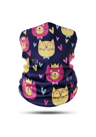 Dair Kedi Meow Desenli Motosiklet Bandana Boyunluk Outdoor Balaklava