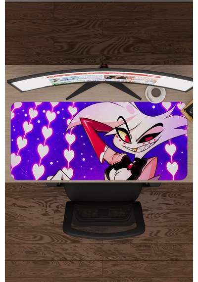 Hazbin Hotel Kaymaz Dikişli Kauçuk Oyuncu Mousepad V3 - 90x40 Xxl Gaming Mouse Pad Fare Altlığı