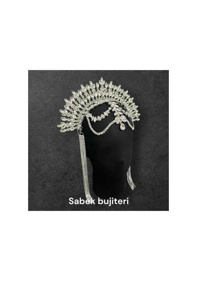 Royal Veil-alınlıklı After Party Gelin Tacı,kına,nişan,söz,after,bride,party Taç Beyaz - 735420606 Beyaz