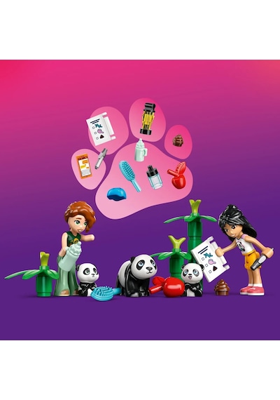 LEGO® Friends Panda Barınağı Hayvan Bakımı 42648 - 7 Yaş ve Üzeri Çocuklar için Yaratıcı Oyuncak Yapım Seti (243 Parça)