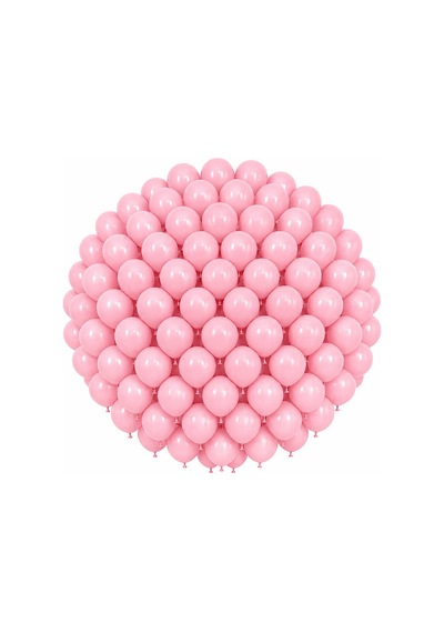 Pembe Renk Lateks Makaron Balon 30 Cm - 100 Adet