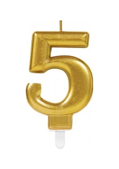 5 Rakam Mum Gold Renk Evimdeyokyok