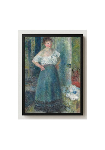 Klasik Sanat Renoir Çamaşırcı Kadın Çerçevesiz Poster 21x30 Cm A4 Tablo Klasik Sanat Yağlı Boya