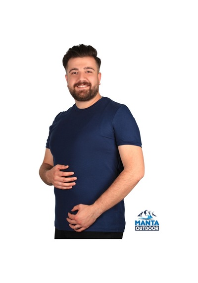 Manta MNT 2387 S. Yaka Erkek T-Shirt Lacivert