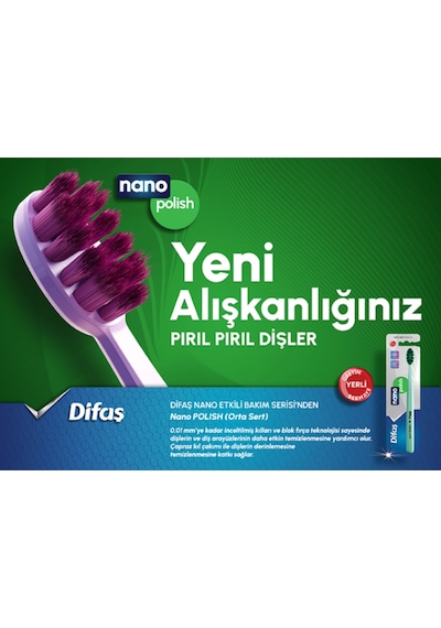 Difaş Nano Polish Diş Fırçası Orta Sert