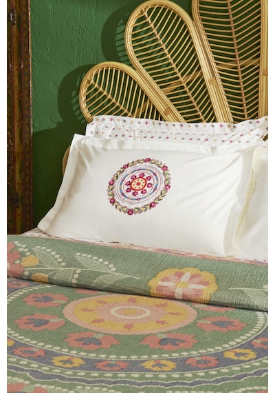 Karaca Home Luneor %100 Pamuk Nish Set Çift Kişilik Pike Takımı Multicolour Çok Renkli