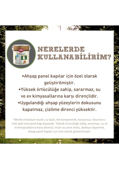 Ünlü Protect Aqua Su Bazlı 1K Panel Kapı Boyası Beyaz 0,9L