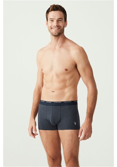 U.S. Polo Assn. U.s Polo Assn. 80338 Erkek 3 Lü Boxer-lacivert&lacivertmelanj&baskılı Lacivert