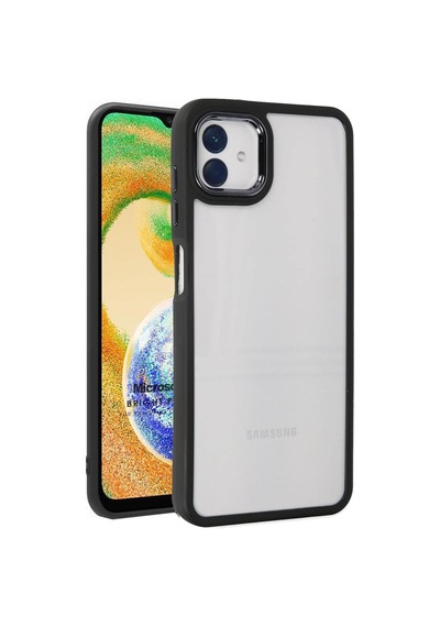 Samsung Galaxy A04 İçin Kılıf Bright Planet Siyah Galaxy A04 İle Uyumlu Kılıf - Siyah
