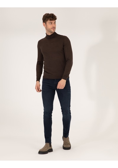Pierre Cardin Erkek Kahverengi Triko Kazak 50257302-vr029 Kahverengi