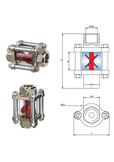 Flfı-42 G1 1/4" Bağlantılı Pervaneli Akış Göstergesi