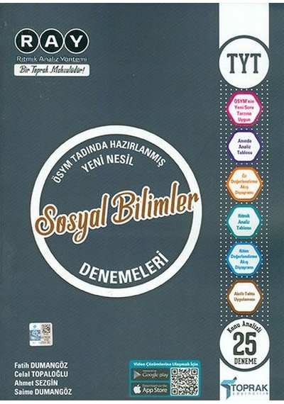 Tyt Sosyal Bilimler Ray Konu Analizli 25 Deneme Toprak  Yayıncılık