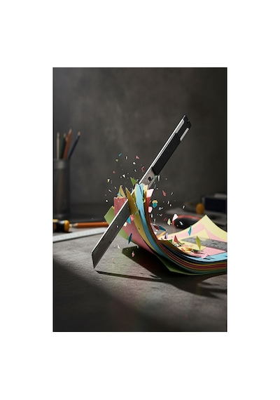 Maket Bıçağı Metal Cep Boy 9mm Falçata Kaymaz Kilitli Paslanmaz Dar 9mm Bıçaklı Maket Bıçağı Metal Falçata Küçük Boy