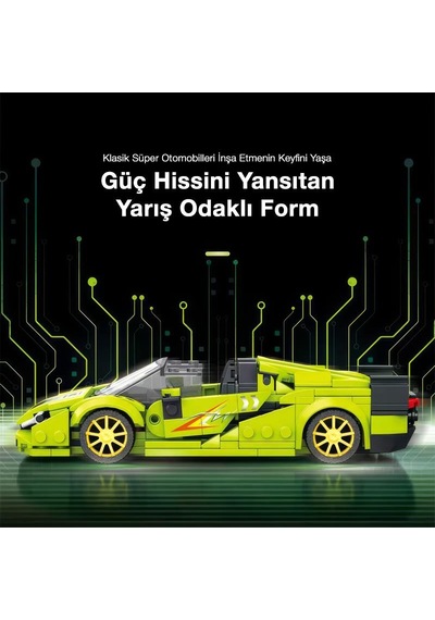 Reobrix Creator 806 Lamborghini Sian Spor Araba Yaratıcı Yapı Blok Seti Building Blocks - 348 Parça