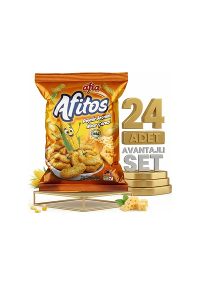 Afia Afitos Peynir Aromalı Mısır Çerezi 24x50 Gr