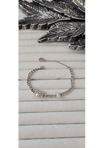 Çelik Silver Renk Danore Bileklik Gümüş