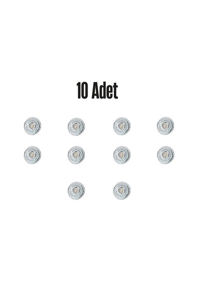 Ct-6583 Hanımeli Cam Spot Ampülsüz Led Efekli 10 Adet Beyaz