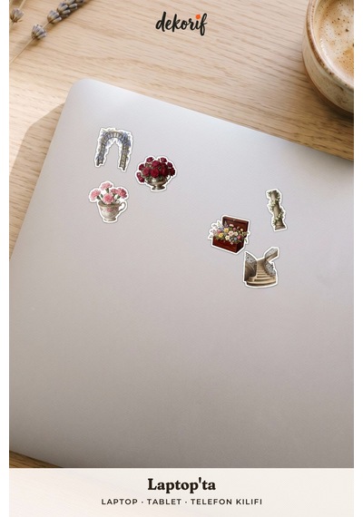 Romantik Çift Sticker Seti 100 Adet - Balo Aşk Ve Zarafet Klasik Ajanda Journal Defter Çıkartma Çok Renkli
