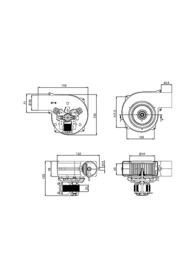 Aircol Aks680h Radyal / Salyangoz Ve Kombi Fanı 170 M³/h 1850 Rpm