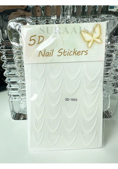 Ombre Efekt French Tırnak Sticker Beyaz Nail Art Sd-1933