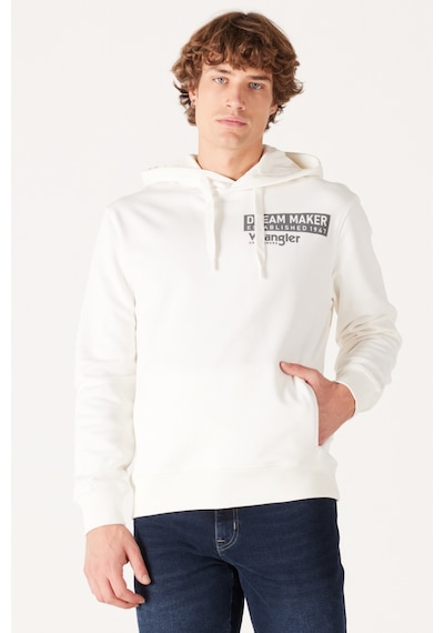 Wrangler Regular Fit Normal Kesim Kapüşonlu Şardonlu Kırık Beyaz Sweatshirt W232242102 Beyaz Wrangler Regular Fit Normal Kesim Kapüşonlu Şardonlu Kırık Beyaz Sweatshirt W232242102 Beyaz