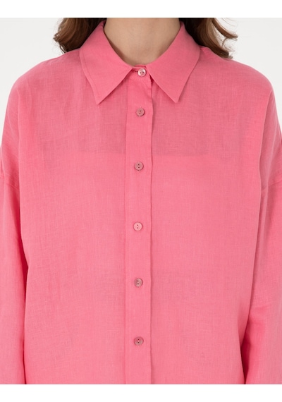 Pierre Cardin Kadın Pembe Gömlek Desenli 50301078-vr041 Pembe