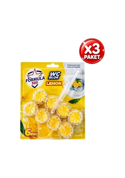 Klozet Koku Giderici Bloğu Limon Kokulu 50grx2li 3paket