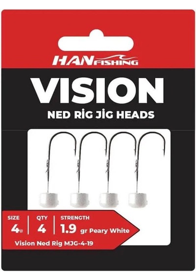 Hanfish Vision Ned Rig Peary White Jighead