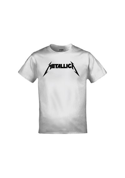 Kalic Studio Unisex Beyaz Metallica Logo Baskılı Beyazorj256