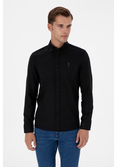 U.s. Polo Assn. Erkek Siyah Gömlek Basic 50307701-vr046 Siyah