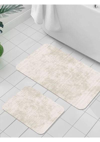 Dijital Baskılı Yıkanabilir Kaymaz Taban 2li Banyo Halısı Paspas Klozet Takımı 5090b